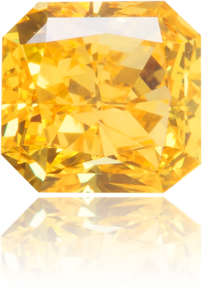 Natural Yellow Diamond Square 0.36 ct Polished