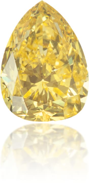Natural Yellow Diamond Pear Shape 0.54 ct Polished