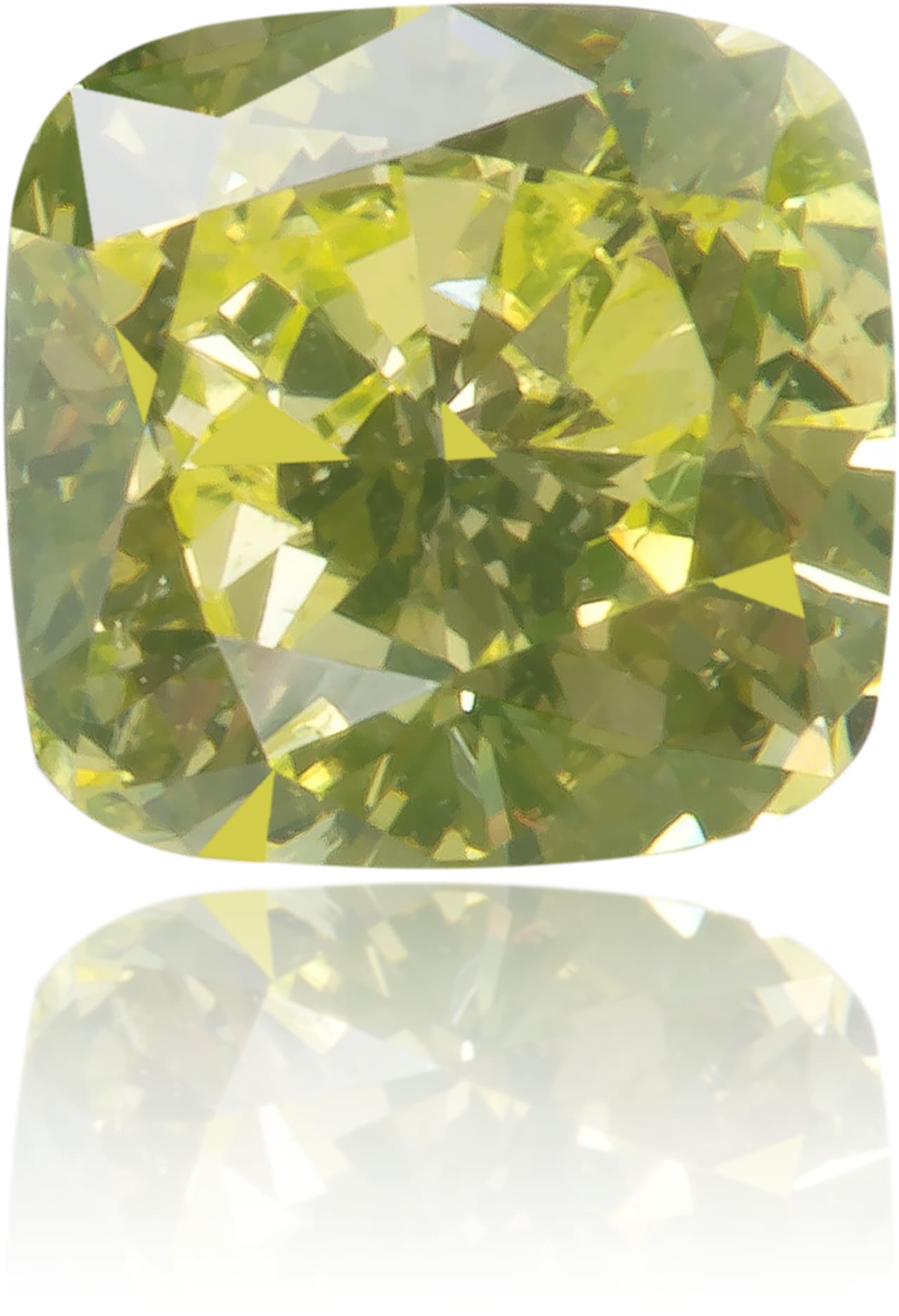 Natural Green Diamond Cushion 0.56 ct Polished