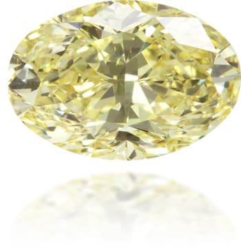 Natural Yellow Diamond Oval 0.64 ct Polished