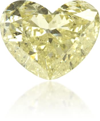 Natural Yellow Diamond Heart Shape 0.84 ct Polished