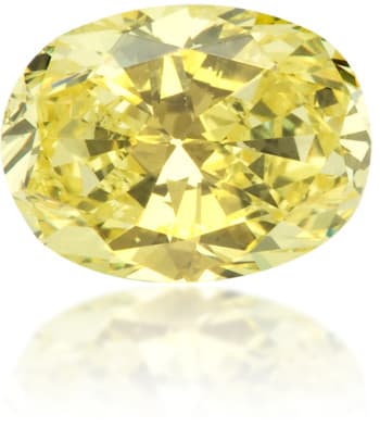 Natural Yellow Diamond Oval 0.84 ct Polished