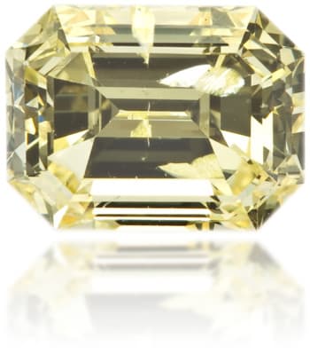 Natural Yellow Diamond Rectangle 0.87 ct Polished