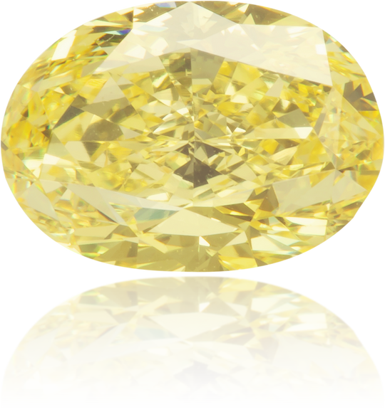 Natural Yellow Diamond Oval 0.88 ct Polished