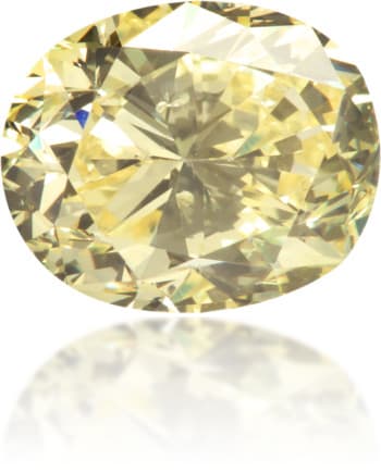 Natural Yellow Diamond Oval 0.93 ct Polished