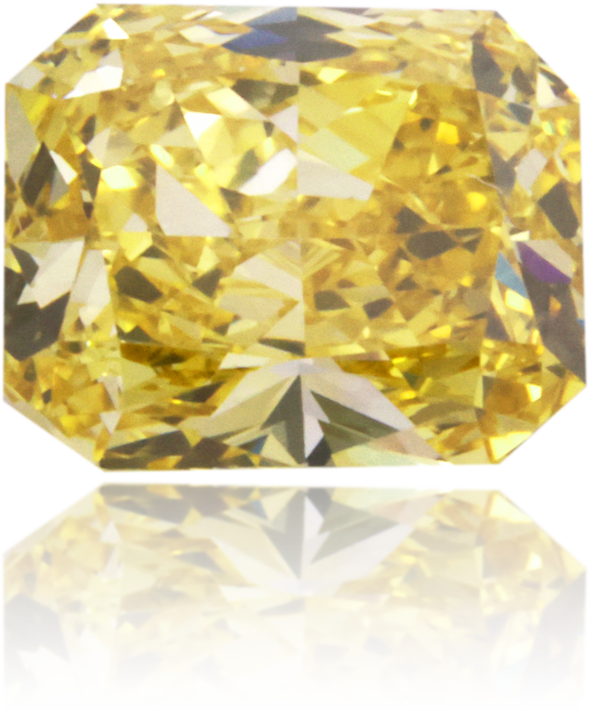 Natural Yellow Diamond Rectangle 0.91 ct Polished