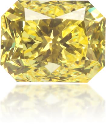 Natural Yellow Diamond Rectangle 1.00 ct Polished