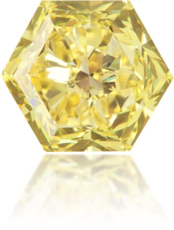 Natural Yellow Diamond Hexagon 1.00 ct Polished