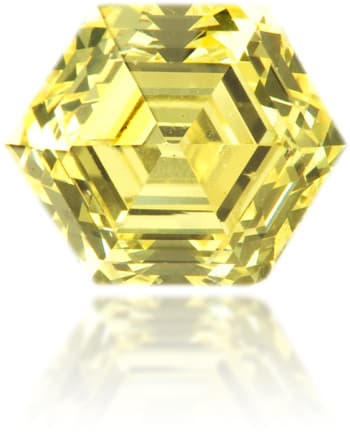 Natural Yellow Diamond Hexagon 1.01 ct Polished