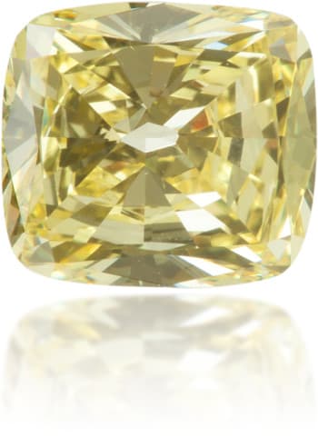 Natural Yellow Diamond Cushion 1.02 ct Polished