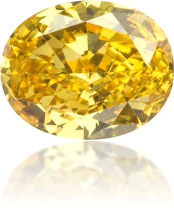 Natural Yellow Diamond Oval 1.02 ct Polished
