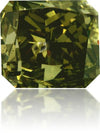 Natural Green Diamond Rectangle 1.02 ct Polished