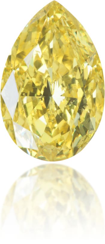 Natural Yellow Diamond Pear Shape 1.03 ct Polished