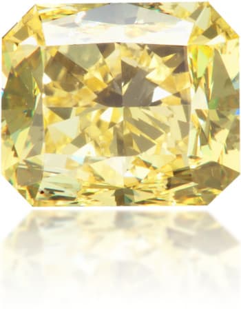 Natural Yellow Diamond Rectangle 1.03 ct Polished