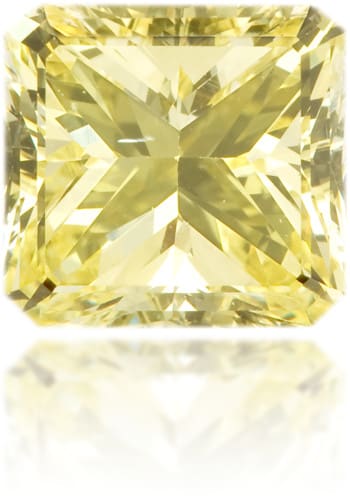 Natural Yellow Diamond Princess 1.03 ct Polished