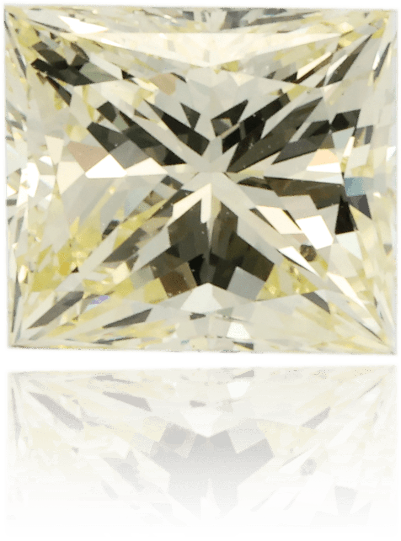 Natural Yellow Diamond Princess 1.04 ct Polished