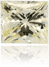 Natural Yellow Diamond Princess 1.04 ct Polished