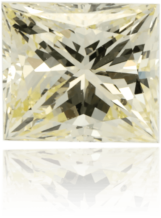 Natural Yellow Diamond Princess 1.04 ct Polished