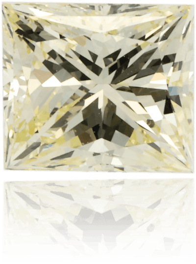 Natural Yellow Diamond Princess 1.04 ct Polished
