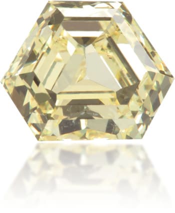 Natural Yellow Diamond Hexagon 1.05 ct Polished