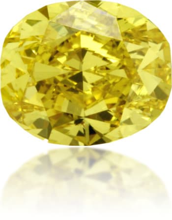 Natural Yellow Diamond Oval 1.05 ct Polished