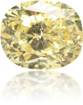 Natural Yellow Diamond Cushion 1.07 ct Polished