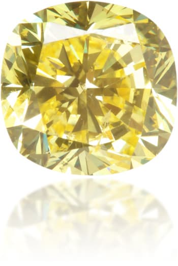 Natural Yellow Diamond Cushion 1.09 ct Polished