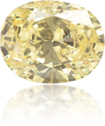 Natural Yellow Diamond Oval 1.08 ct Polished