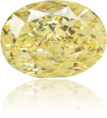 Natural Yellow Diamond Oval 1.09 ct Polished