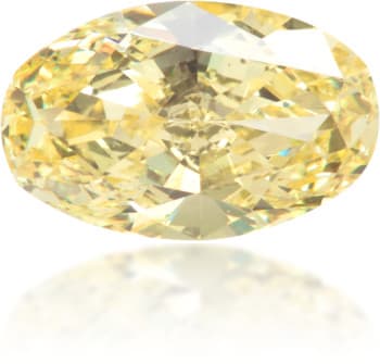 Natural Yellow Diamond Oval 1.13 ct Polished