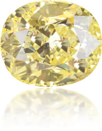 Natural Yellow Diamond Oval 1.14 ct Polished