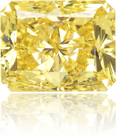 Natural Yellow Diamond Rectangle 1.14 ct Polished