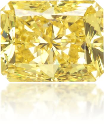 Natural Yellow Diamond Rectangle 1.14 ct Polished