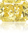 Natural Yellow Diamond Rectangle 1.14 ct Polished