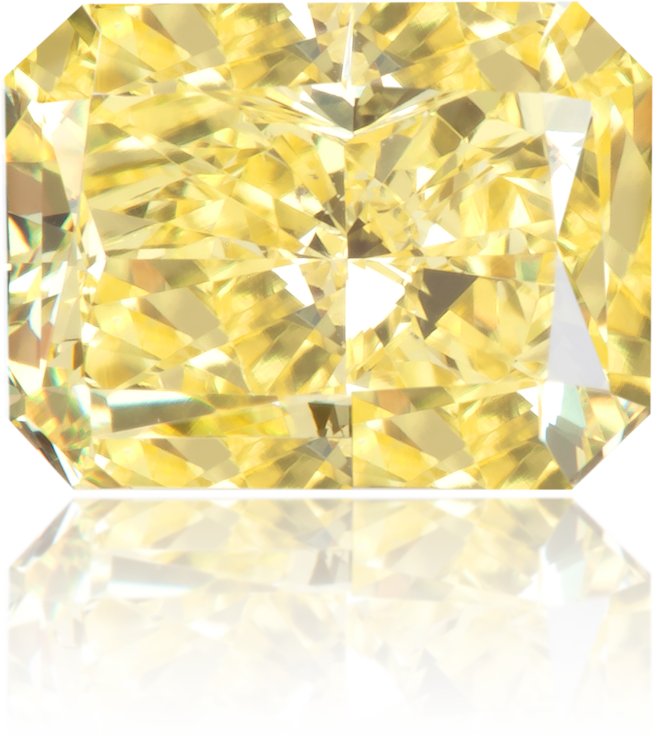 Natural Yellow Diamond Rectangle 1.18 ct Polished