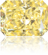 Natural Yellow Diamond Rectangle 1.18 ct Polished