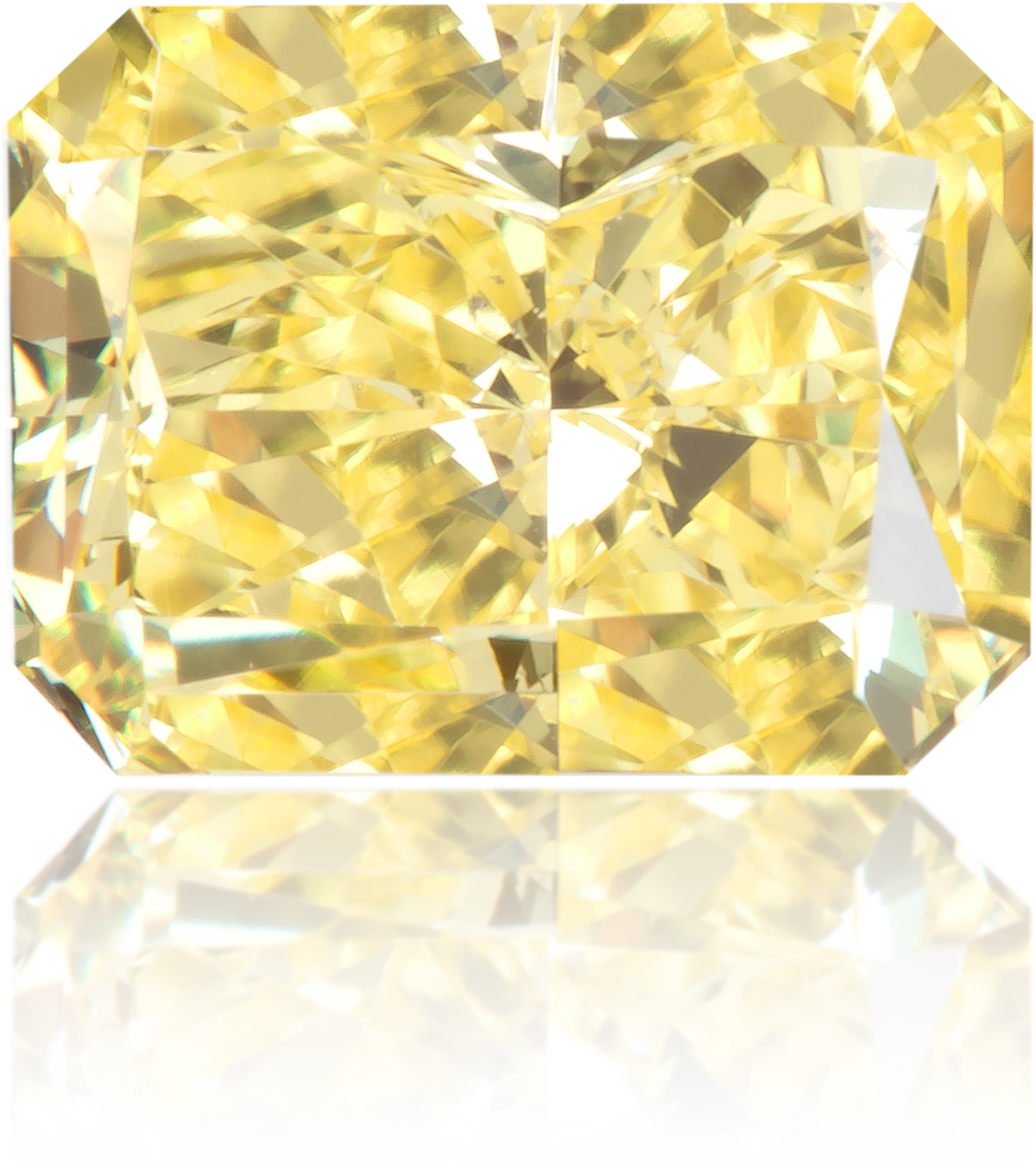 Natural Yellow Diamond Rectangle 1.18 ct Polished