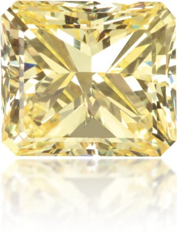 Natural Yellow Diamond Rectangle 1.21 ct Polished