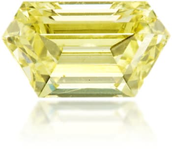 Natural Yellow Diamond Trapezoid 1.22 ct Polished