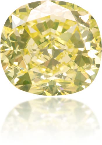 Natural Yellow Diamond Cushion 1.24 ct Polished
