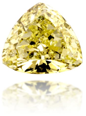 Natural Yellow Diamond Triangle 1.25 ct Polished