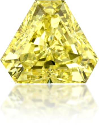 Natural Yellow Diamond Triangle 1.36 ct Polished