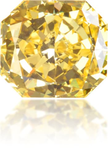 Natural Yellow Diamond Rectangle 1.48 ct Polished