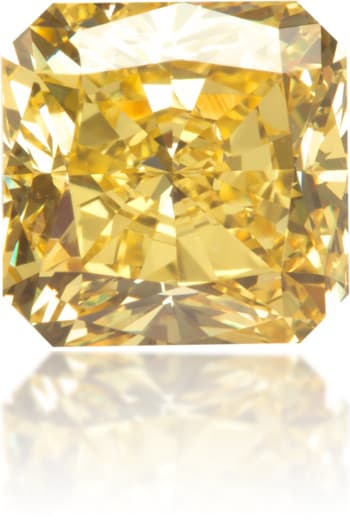 Natural Yellow Diamond Square 1.53 ct Polished