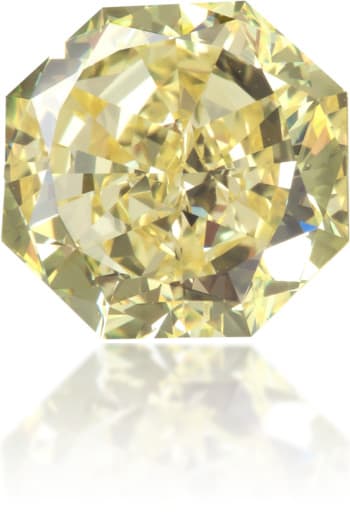 Natural Yellow Diamond Octagon 1.54 ct Polished
