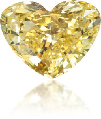 Natural Yellow Diamond Heart Shape 1.71 ct Polished