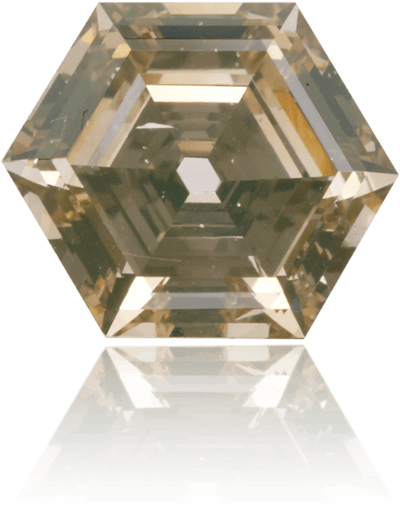 Natural Brown Diamond Hexagon 1.77 ct Polished