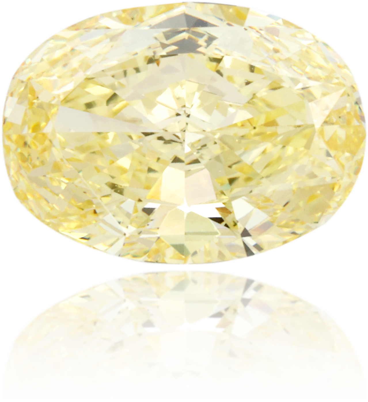 Natural Yellow Diamond Oval 1.82 ct Polished