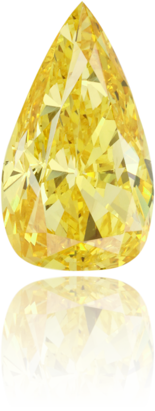 Natural Yellow Diamond Pear Shape 1.93 ct Polished