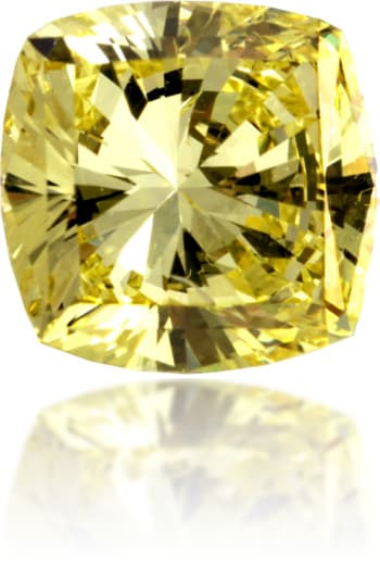 Natural Yellow Diamond Square 2.19 ct Polished